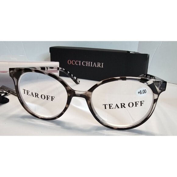 Occhi Chiari Womens Tortoiseshell Reading Glasses +6.00 With Case & Accessories - Picture 1 of 9